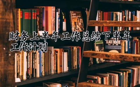 财务上半年工作总结下半年工作计划范文 2025年财务上半年工作总结及计划