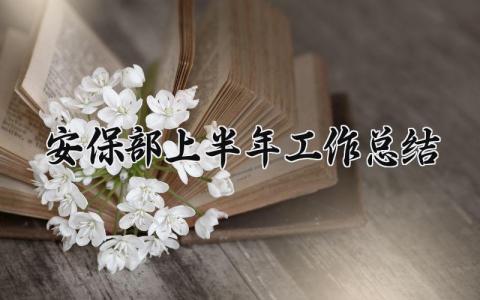 安保部上半年工作总结怎么写 安保部上半年工作总结及下一步工作计划