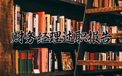 财务经理述职报告 财务经理个人述职总结 (11篇）
