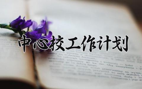 中心校工作计划 中心学校工作计划 (6篇）