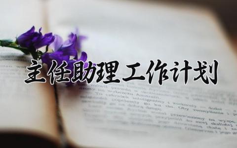 主任助理工作计划 主任助理的工作计划 (8篇）