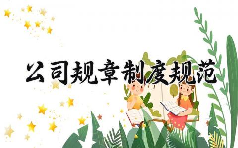 公司规章制度规范 公司管理规章制度范本免费 (17篇）