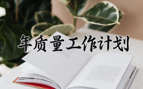 2025年质量工作计划 质量工作计划内容 (18篇）