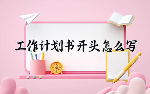 工作计划书开头怎么写 工作计划的开头怎么写好 (12篇）