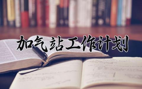 加气站工作计划 加气站的工作计划范文 (10篇）