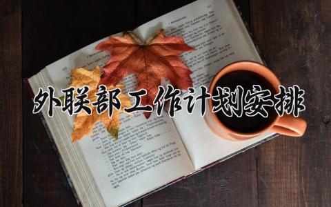 外联部工作计划安排内容 外联部工作计划安排模板范文 (17篇）