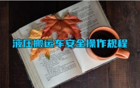 液压搬运车安全操作规程完整版详解 液压搬运车的常见故障与处理方法