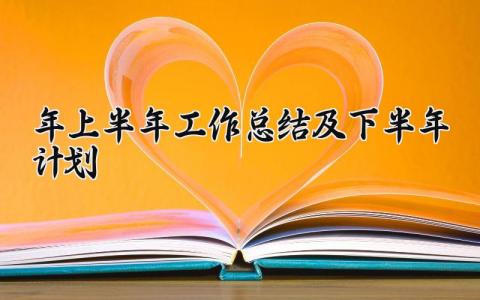 2025年上半年工作总结及下半年计划精选 上半年工作总结和下半年工作打算