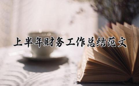 上半年财务工作总结范文大全 财务上半年工作总结范文怎么写