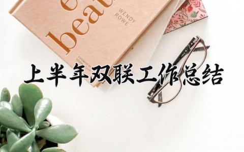 上半年双联工作总结 双联户上半年工作开展情况 (4篇）