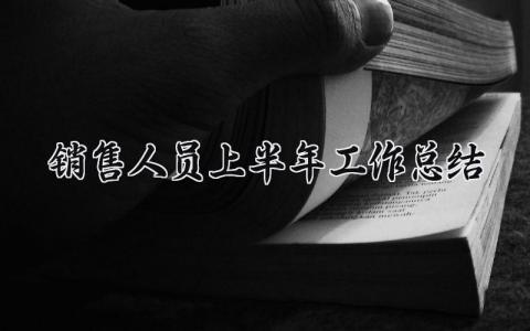 销售人员上半年工作总结模板 销售人员上半年工作总结及下半年工作计划范文 (12篇）
