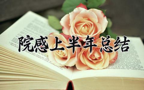 院感上半年总结范文 院感上半年总结模板 (10篇）