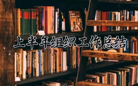 上半年组织工作总结范文 上半年组织工作总结模板 (16篇）