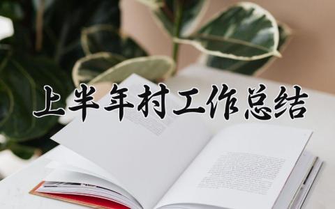 2025上半年村工作总结 2025年村上半年工作总结和下半年工作计划 (19篇）