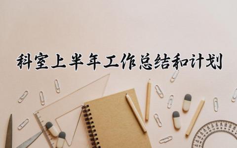 科室上半年工作总结和计划 上半年科室工作总结怎么写 (17篇）