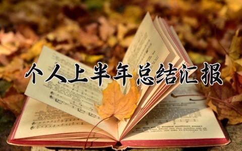个人上半年总结汇报范文 上半年个人总结汇报怎么写