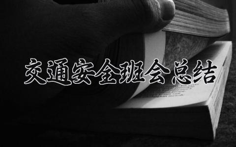 交通安全班会总结怎么写 关于交通安全的班会总结200字