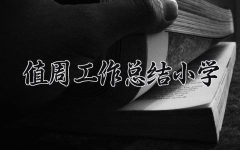 值周工作总结小学范文 小学值周总结优点和不足 (12篇）