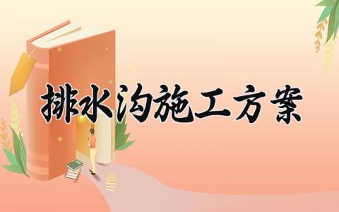 排水沟施工方案 排水沟的施工方案完整版 (4篇）