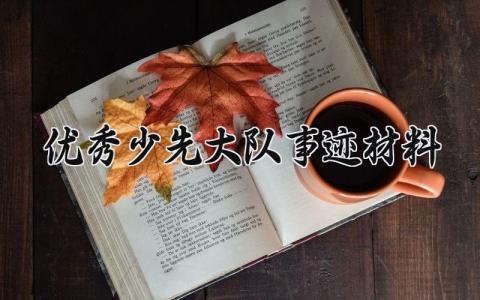 优秀少先大队事迹材料内容 优秀少先大队事迹材料1000字范文 (8篇）