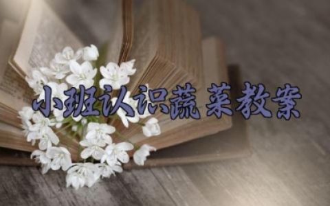 小班认识蔬菜教案 小班认识蔬菜的教学设计及反思（10篇）