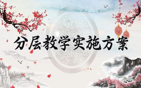 分层教学实施方案 分层教学的实施方案 (13篇）