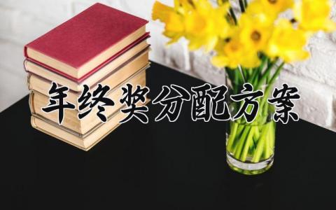 年终奖分配方案有哪些 年终奖的分配方案模板