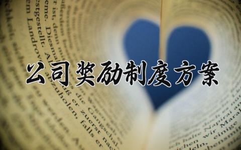 公司奖励制度方案范文 公司奖励制度方案模板 (13篇）