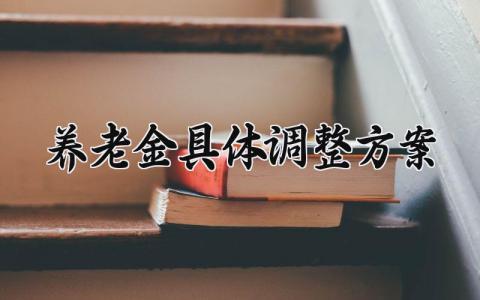 养老金具体调整方案范文 养老金调整方案模板 (3篇）