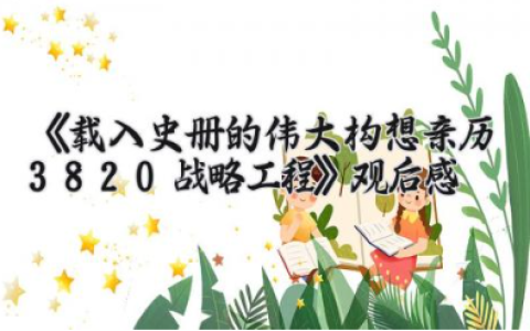 《载入史册的伟大构想亲历3820战略工程》观后感 3820战略工程观后感500字（6篇）