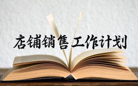 店铺销售工作计划 门店销售工作总结和计划 (13篇）