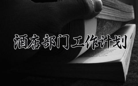 酒店部门工作计划 酒店工作计划范文大全 (13篇）