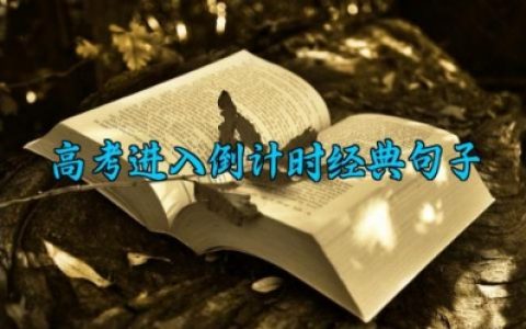 高考进入倒计时经典句子 关于高考进入倒计时的文案