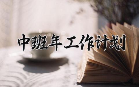 中班2025年工作计划 2025年中班年度工作计划 (12篇）