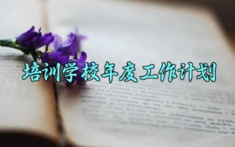 培训学校年度工作计划 培训学校的年度工作计划简要（15篇）