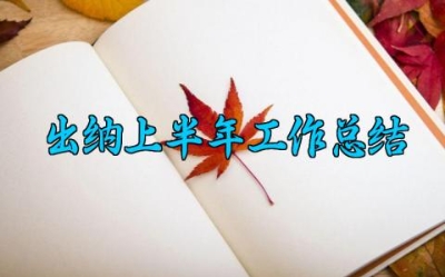 出纳上半年工作总结 出纳上半年的工作总结及下半年工作计划(10篇)