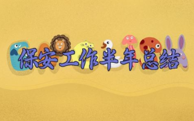 保安工作半年总结范文 保安工作半年总结100字17篇