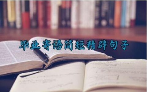 毕业寄语简短精辟句子 毕业寄语的短句文案