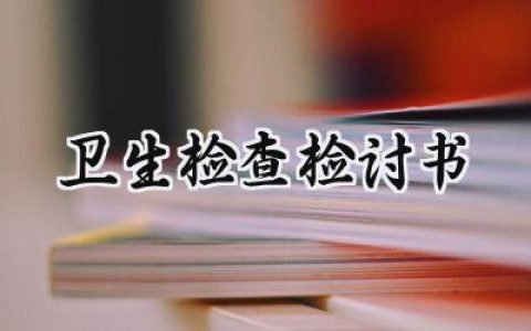 卫生检查检讨书1000字怎么写 (14篇）