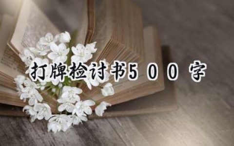 打牌检讨书500字范文怎么写 (12篇）