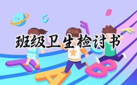 班级卫生检讨书500字范文 (15篇）