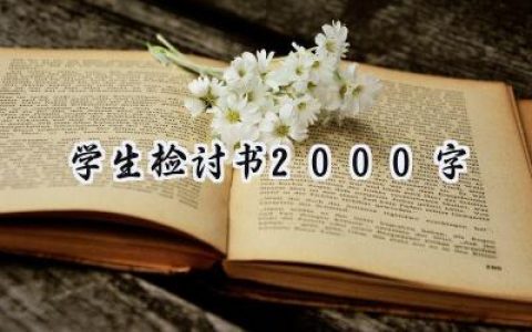 学生检讨书2000字怎么写范文大全  (15篇）