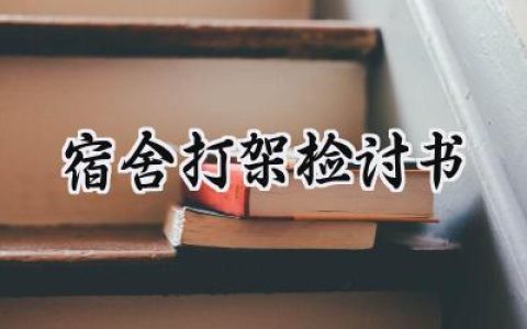 宿舍打架检讨书300字范文 (8篇）