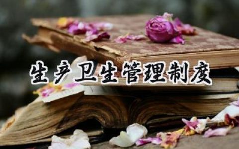 生产卫生管理制度怎么写范文 (11篇）