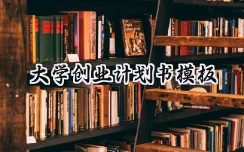 大学创业计划书模板500字范文 (12篇）