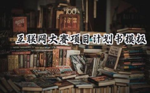 互联网大赛项目计划书模板范文 (7篇）