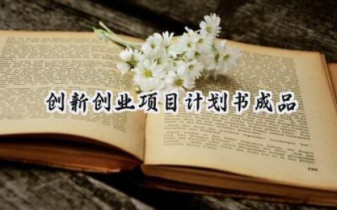 创新创业项目计划书模板范文 (11篇）