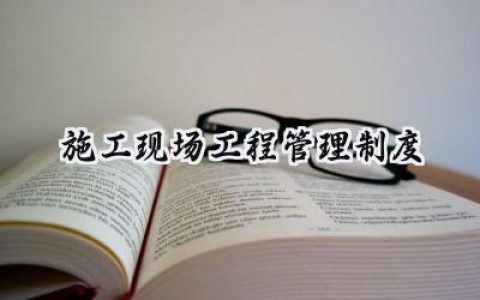 施工现场工程管理制度方案 (15篇）