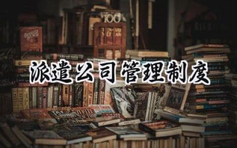 派遣公司管理制度怎么写范文 (6篇）