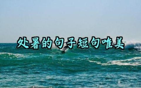 处暑的句子短句唯美怎么写